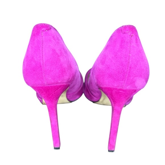 Nine West beautiful hot pink Suede Heels with Pointed Toe sz 7.5 preloved - Picture 6 of 7